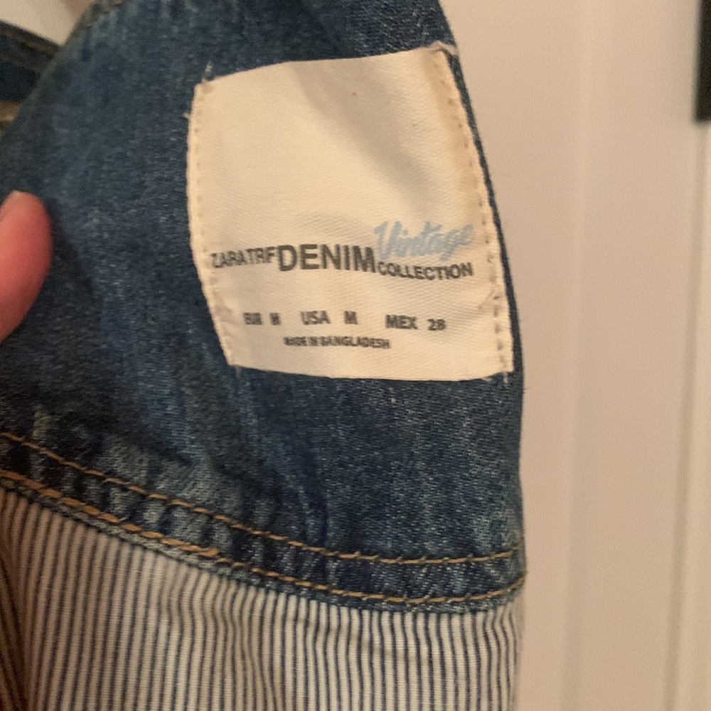 Zara denim distressed overalls - Picture 7 of 7
